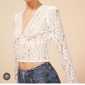 REFORMATION Halo Top in White